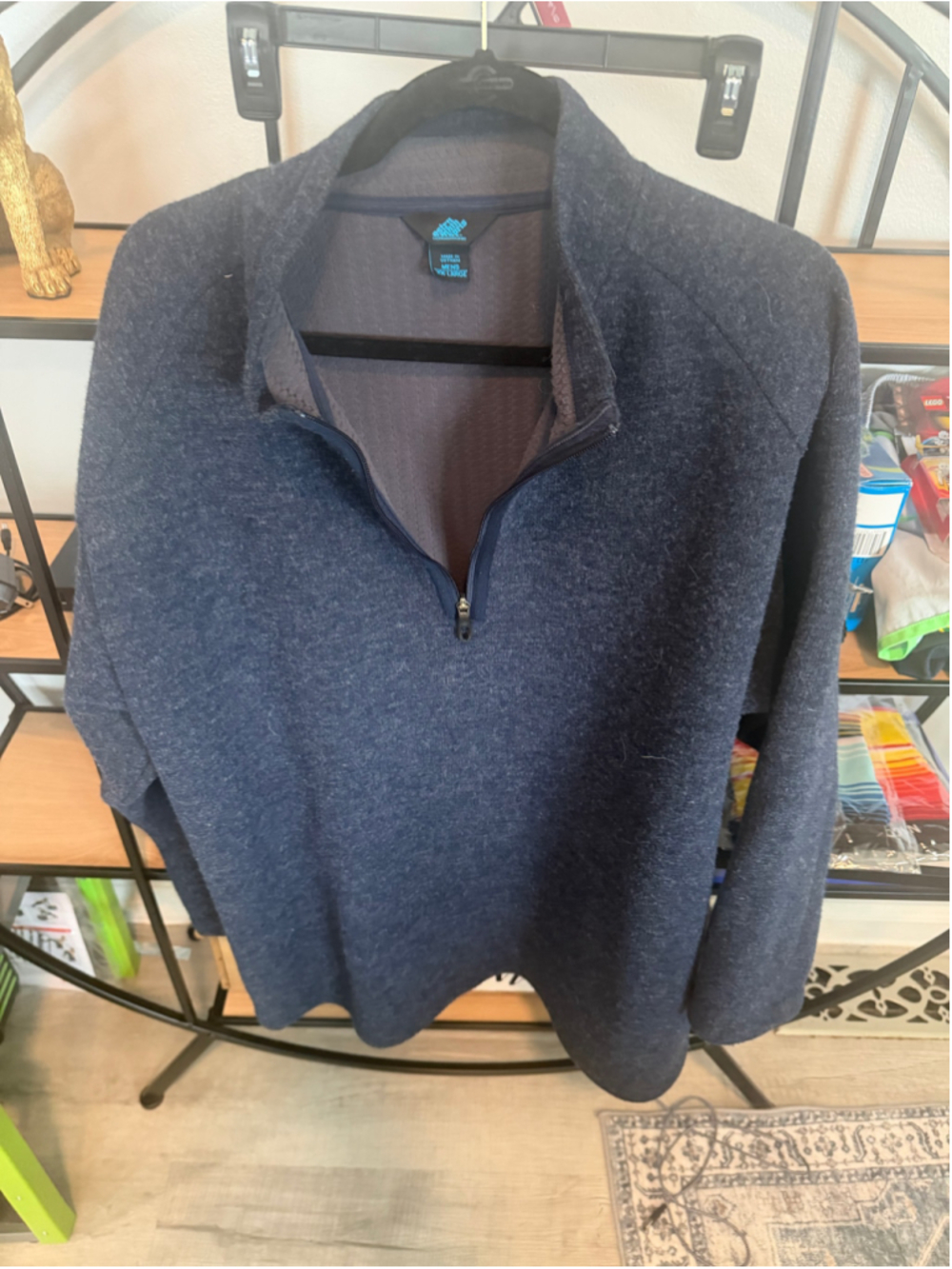 Men's Eastern Mountain Sports Zip Up Sweater XXL Blue